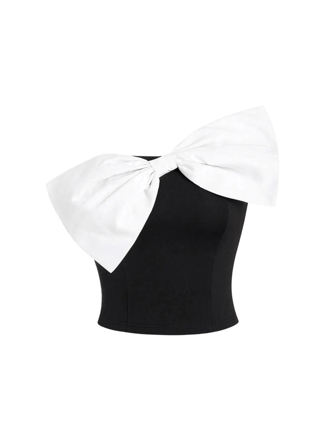 Bow Elegance One-Shoulder Top