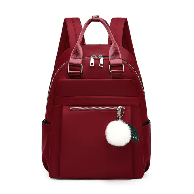 Women's Waterproof Nylon Travel Backpack - Oxford