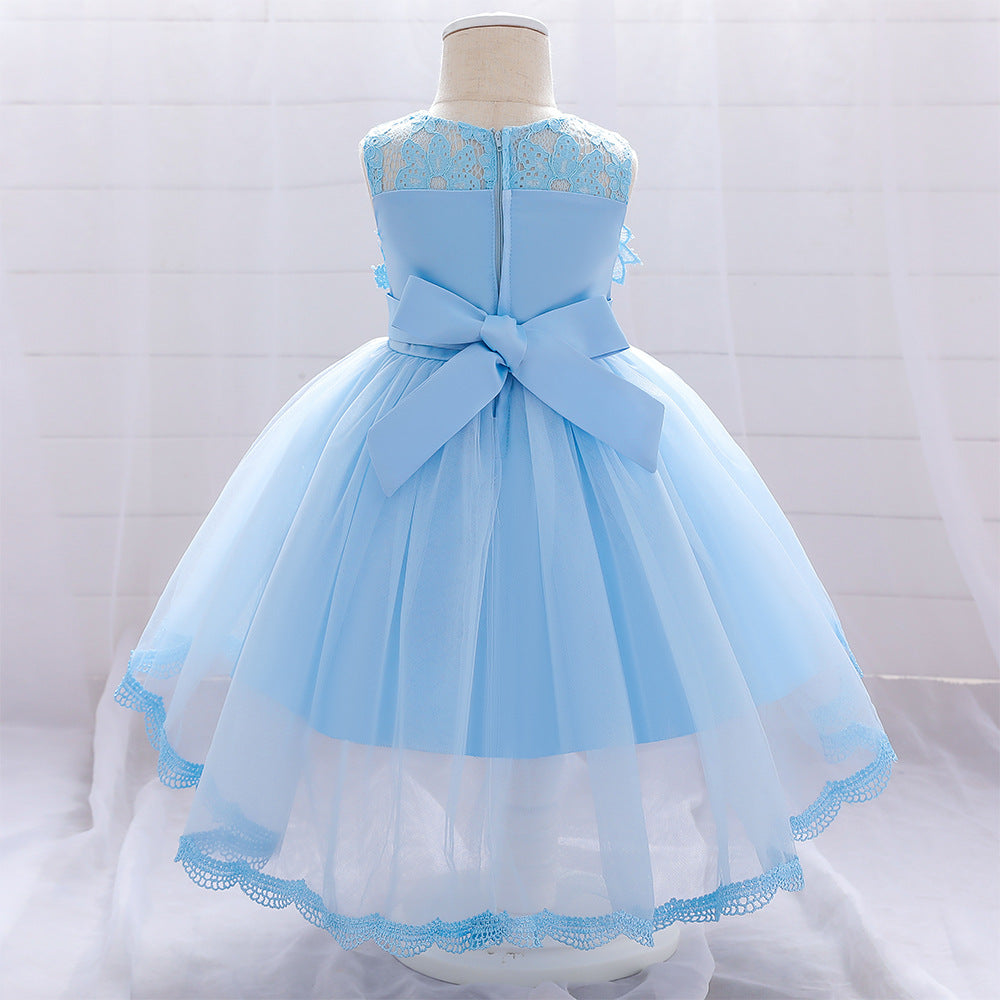 Enchanting Lace Flower Pearl Birthday Gown