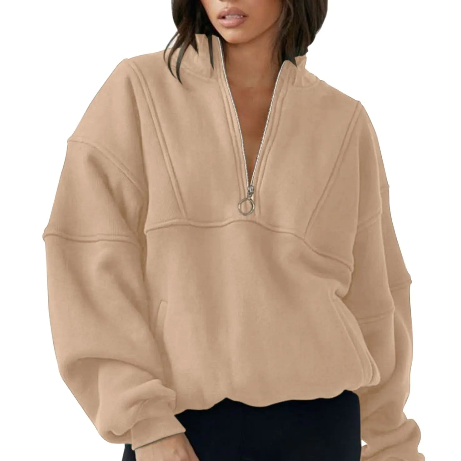 Half-Zip Sports Sweater for Women - Autumn & Winter