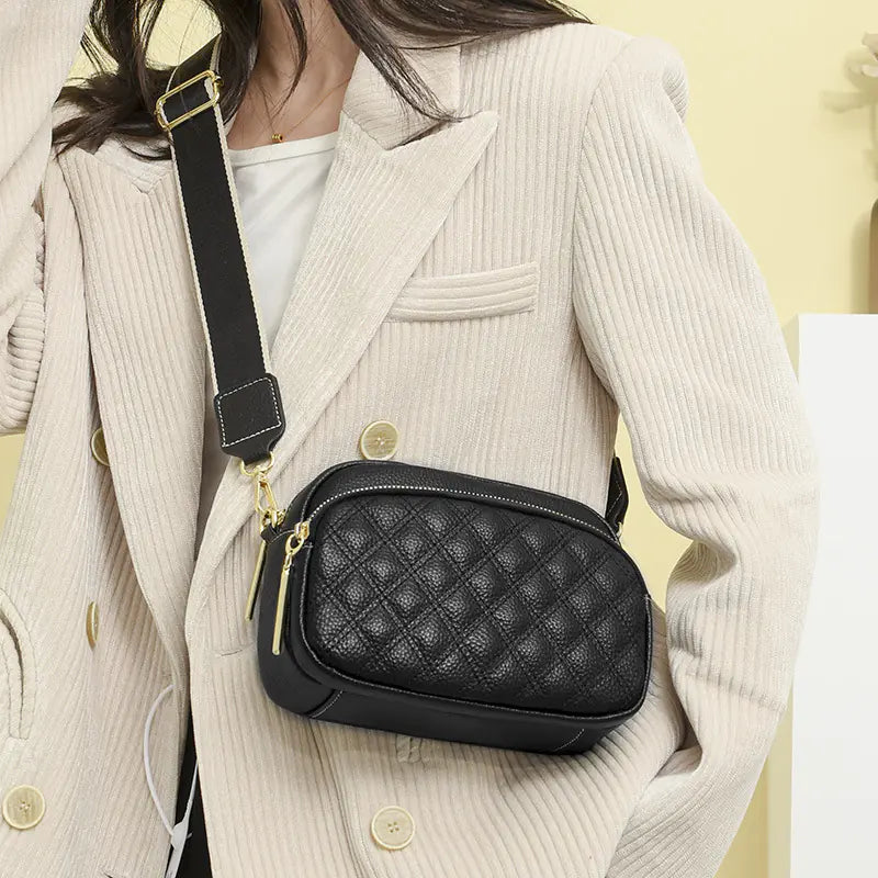 2024 New Women's Leather Quilted Shoulder Bag