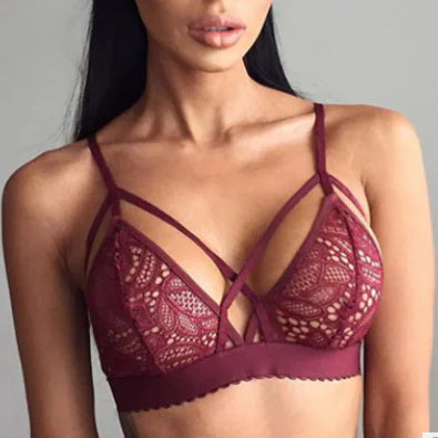 Lace Floral Women's Lingerie and Bra Set