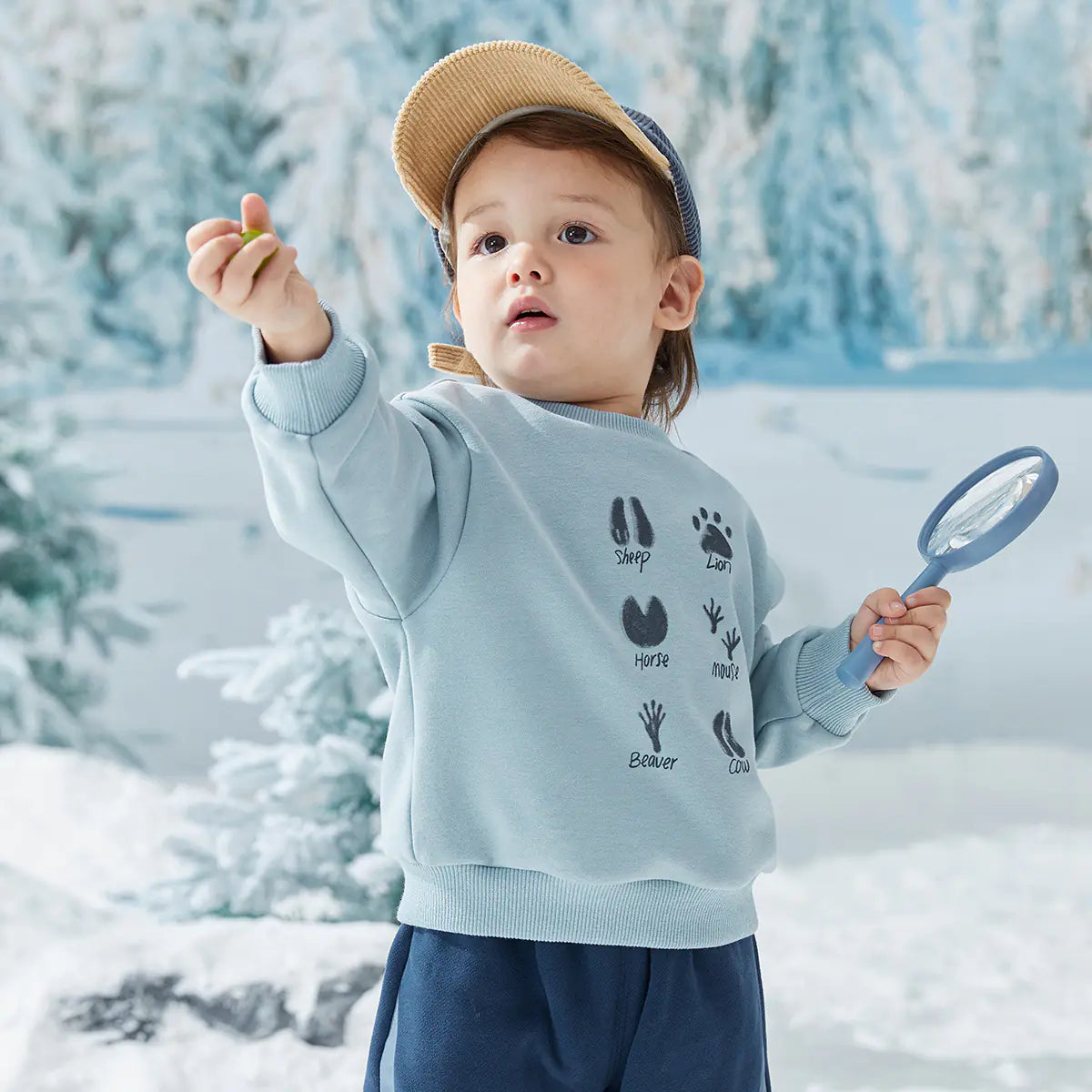 Thickened Warm Cartoon Sweatshirt for Girls