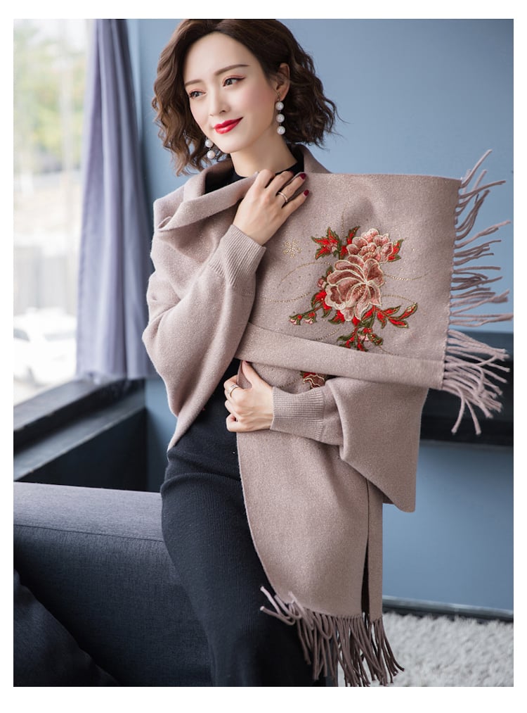 Embroidered Cape Luxury