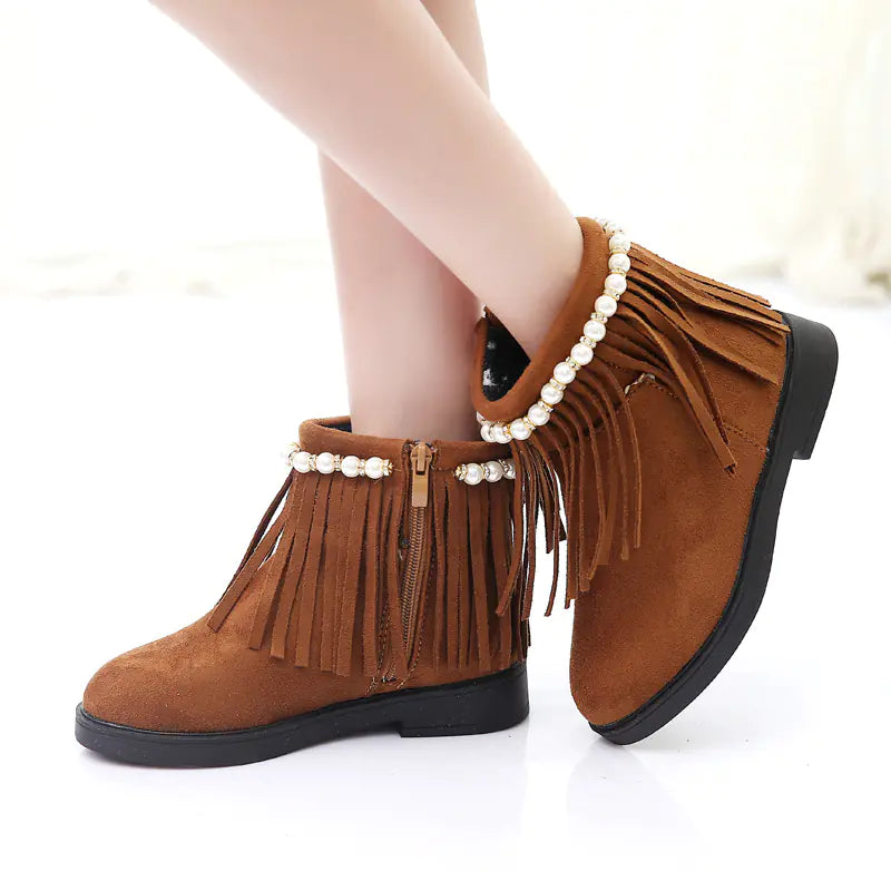 2020 Autumn Winter Girls' Snow Boots with Tassels