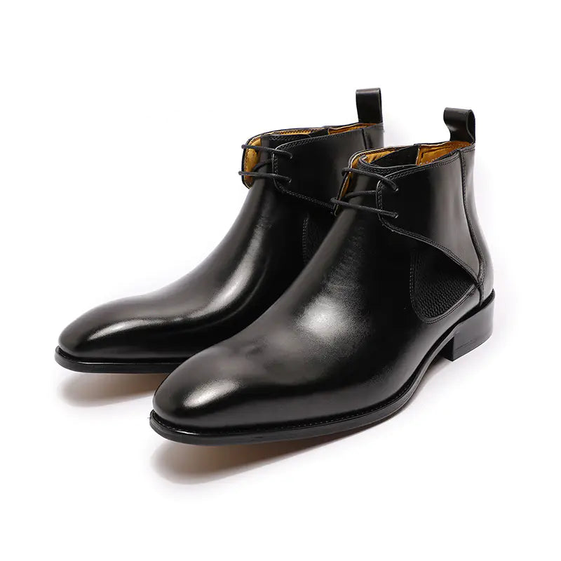 Men's High-Top British Style Leather Martin Boots