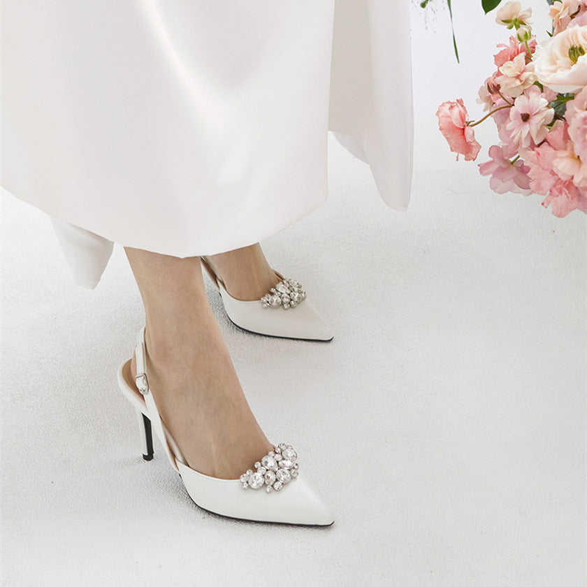 Baotou Stiletto Heel Pointed Toe