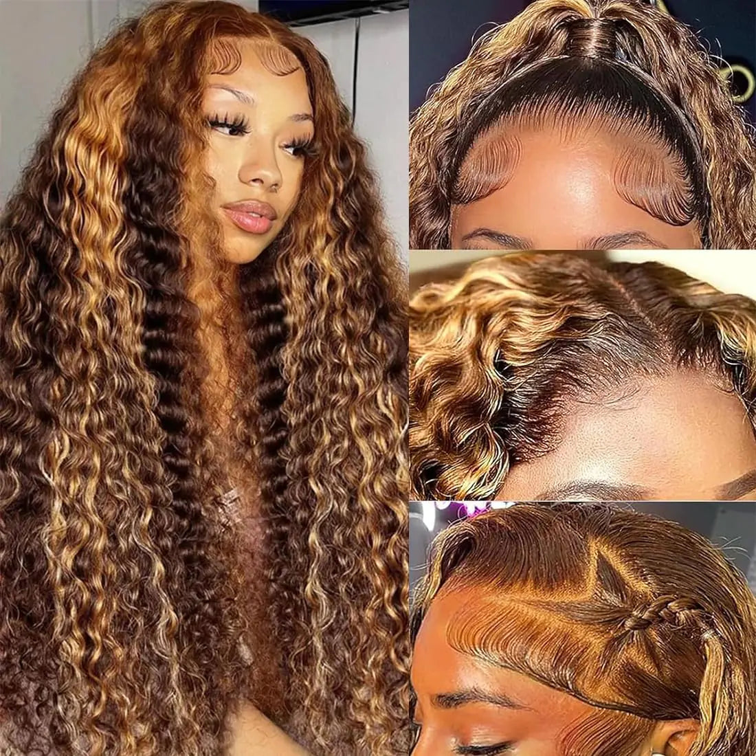 Honey Blonde Deep Wave Luxe Wig