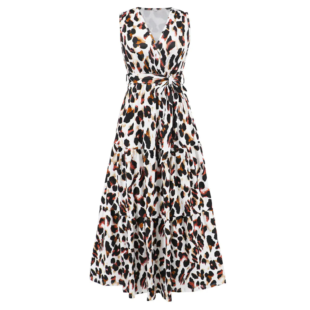 Leopard Print Long Dress - Beautiful Design