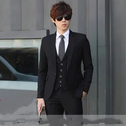 2018 Winter Slim Fit Men's Suit Set for Weddings