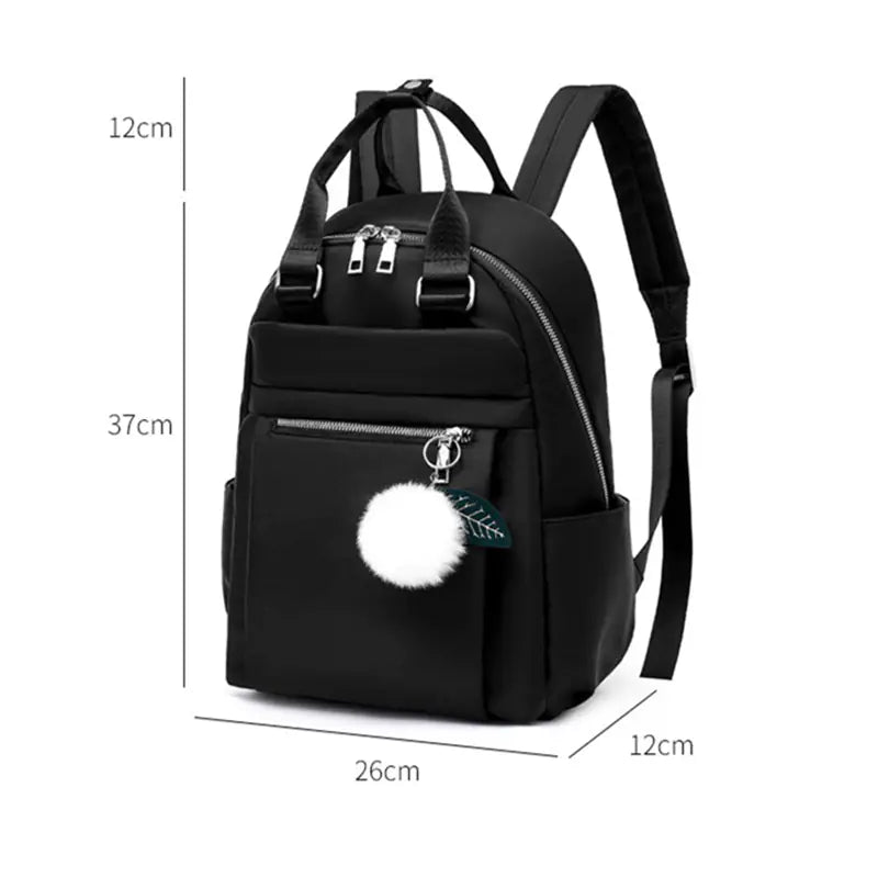 Women's Waterproof Nylon Travel Backpack - Oxford