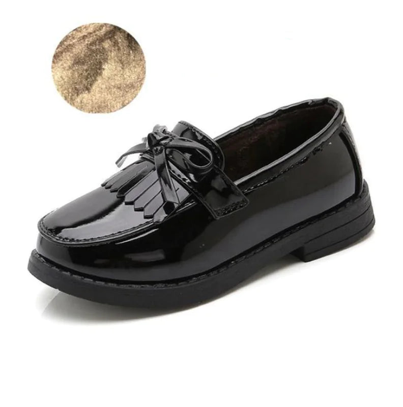 Girls' Tassel Leather Shoes - Princess Style