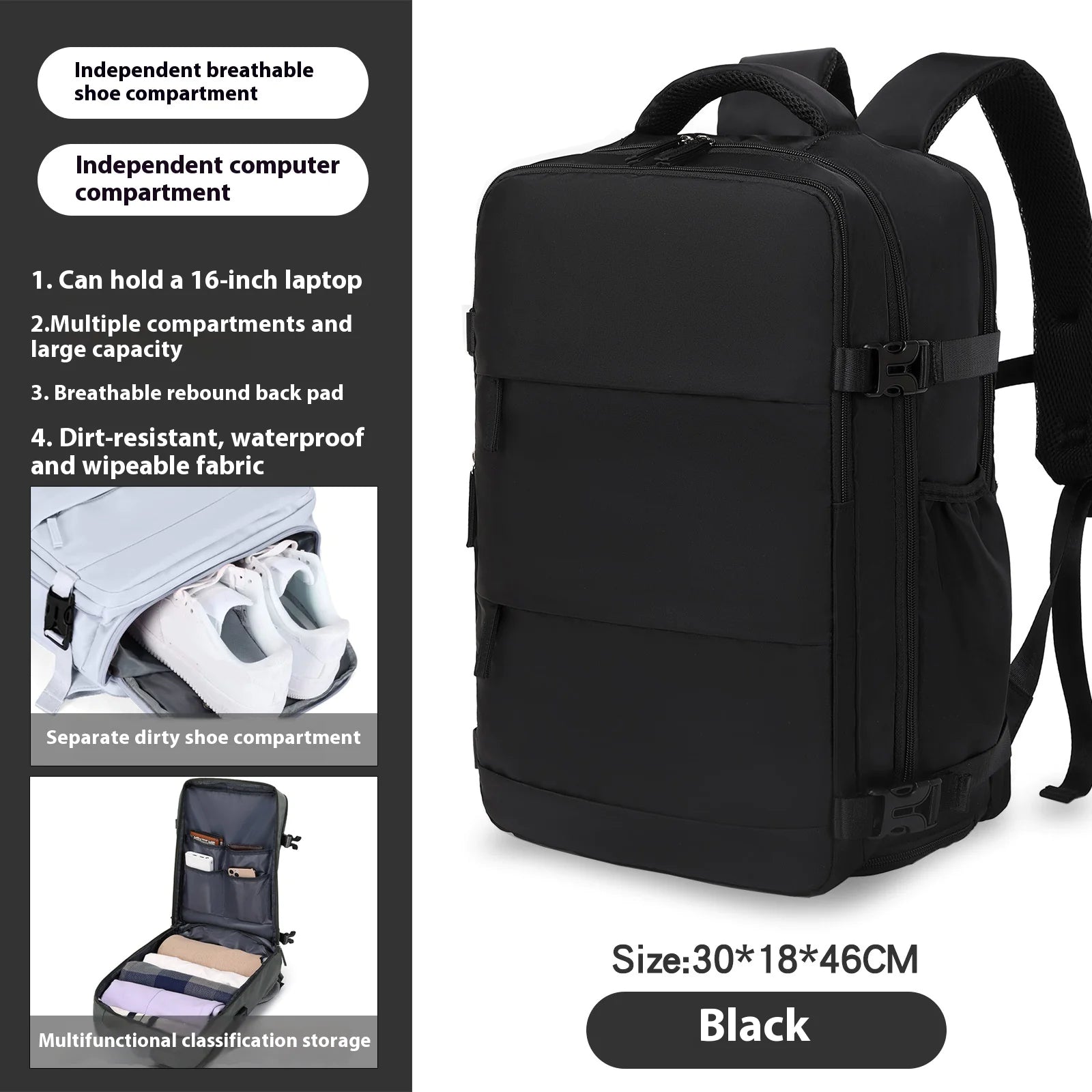 Large-Capacity Oxford Cloth Backpack
