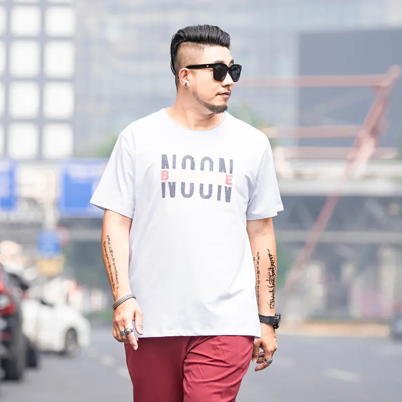 Plus Size Loose Fit Men's T-Shirt for Big Guys