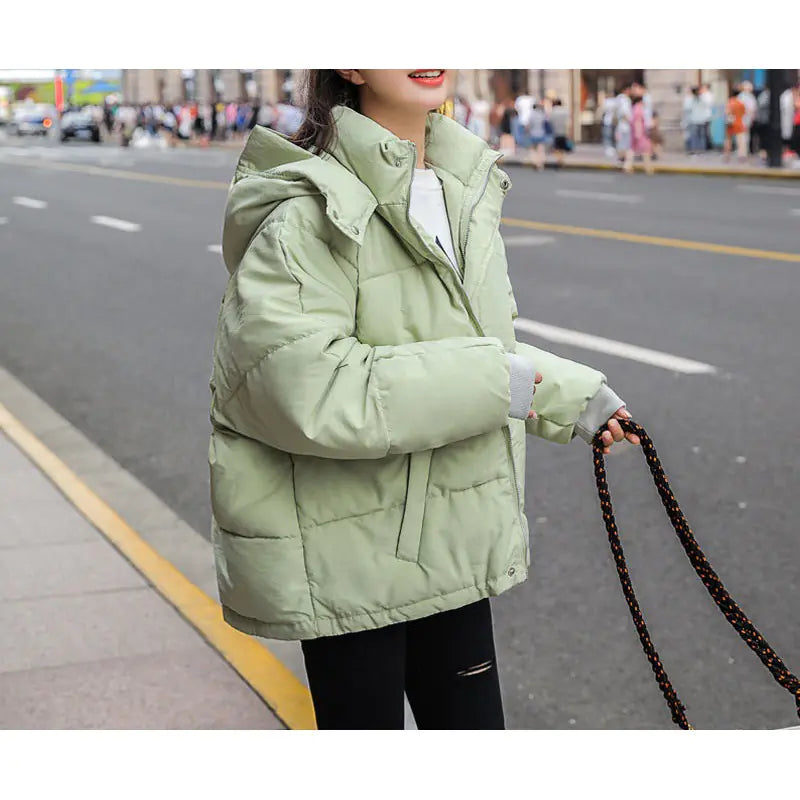 2023 Women's Short Loose Puff Jacket with Thick Cotton