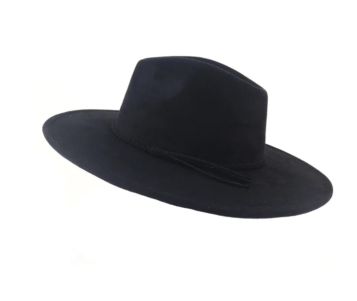 Jazz Women's Suede Peach Top Hat with 10cm Brim