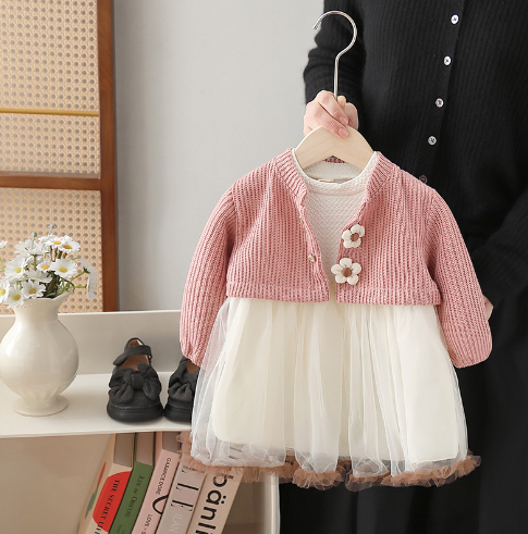 Spring Cotton Dot Pattern Princess Dress