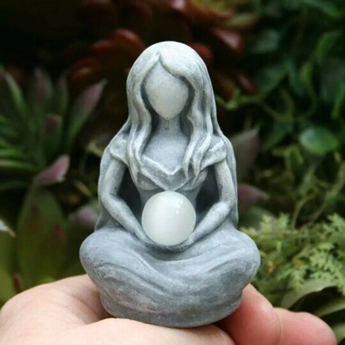 8CM Moon Goddess Resin Statue for Home Decor Figurine