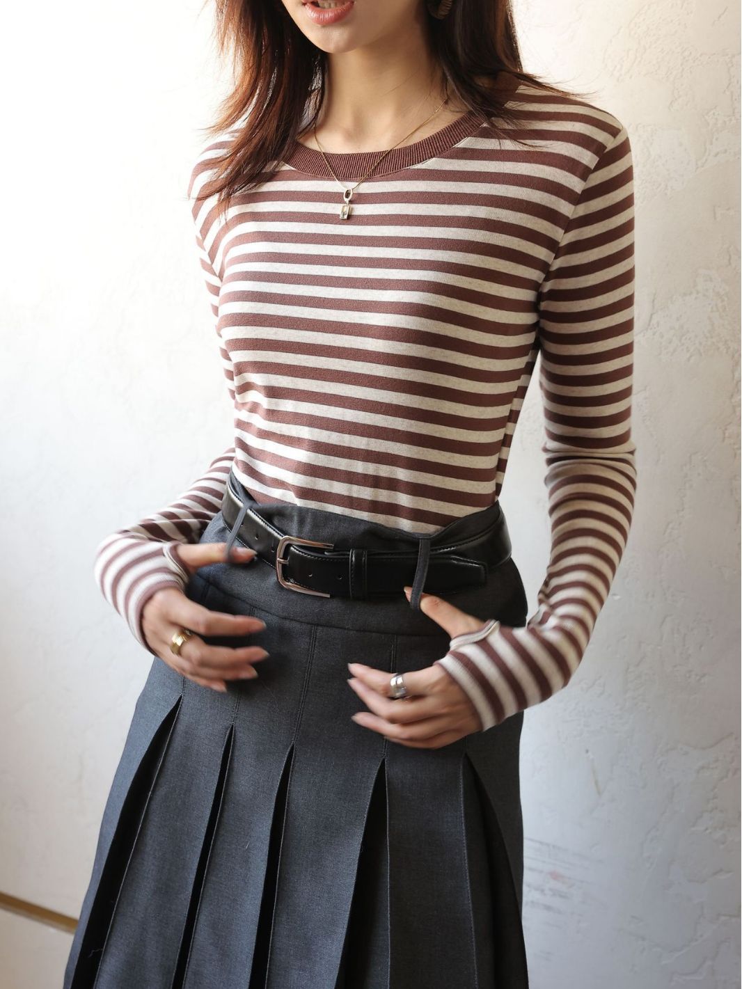 Women's Long Sleeve Striped T-Shirt
