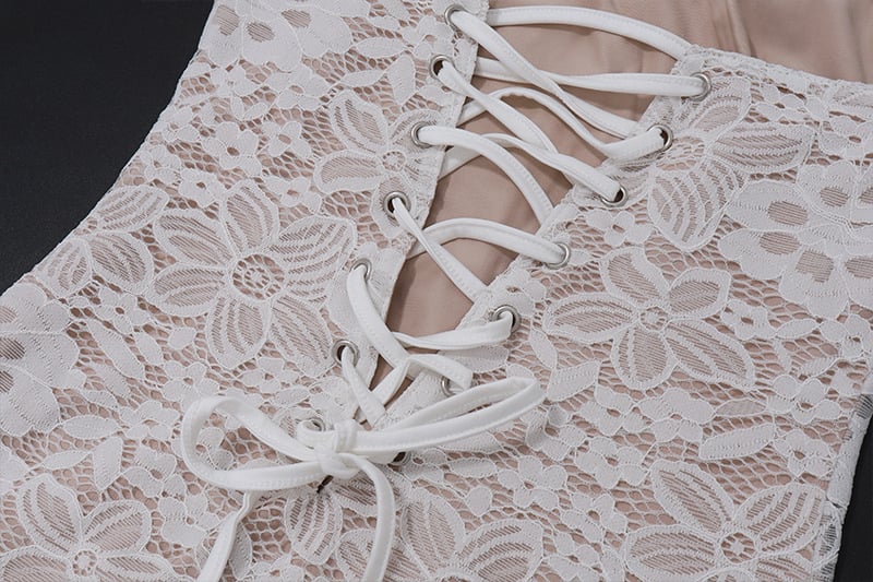 Strapless Lace Dress Elegant Allure