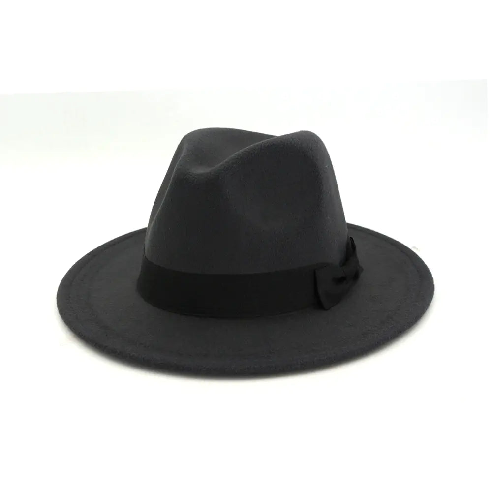 Vintage Wool Jazz Hat for Women - Wide Brim Style