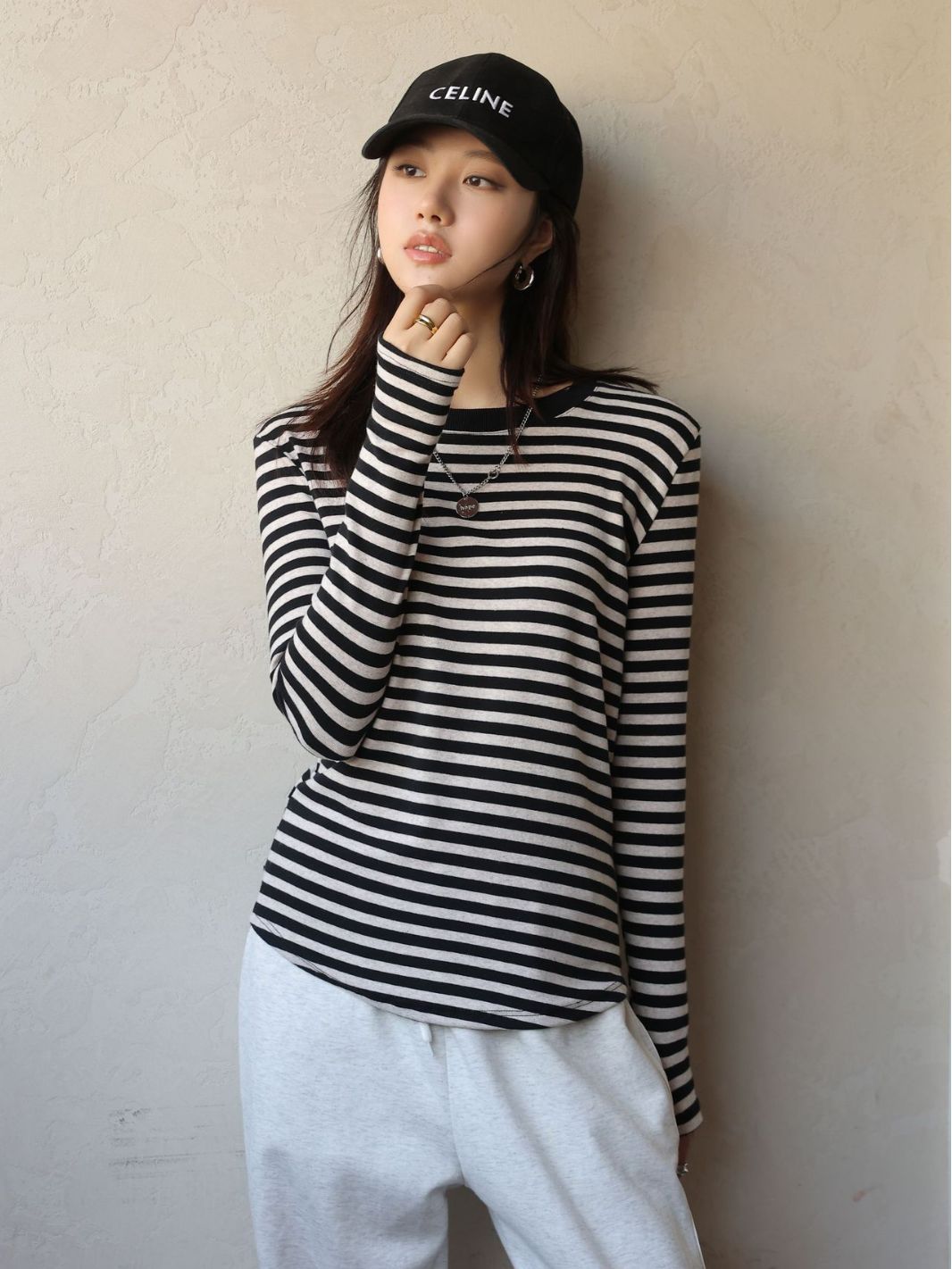 Women's Long Sleeve Striped T-Shirt