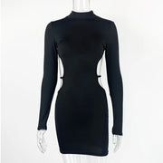 Women's Fashion Sheath Dress with Midriff Design