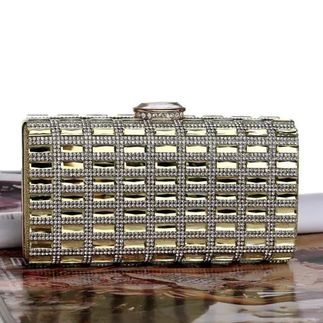 Acrylic Evening Clutch Bag with Chain Shoulder Strap
