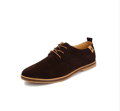 Casual Lace-Up Suede Leather Shoes for Men