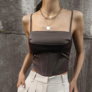 Elegant Strapless Camouflage Tank Top for Women