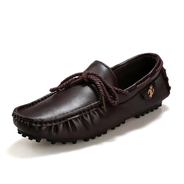 Men's Casual Leather Slip-On Loafers for All Seasons
