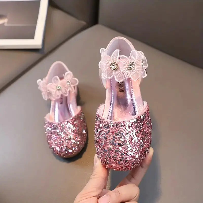 Shiny Princess Sandals with Soft Non-Slip Bottom for Girls