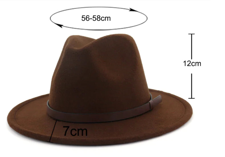 Jazz Hat, Wool Hat, Top Hat, Flat Brim Hat