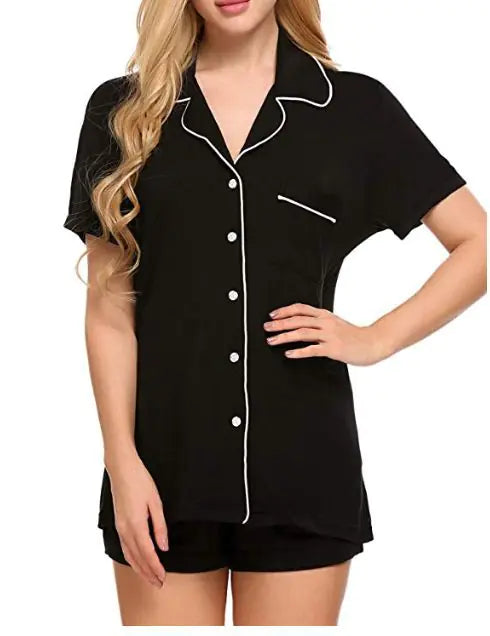 Striped Polka Dot Women's Pajama Set (2 Pieces)