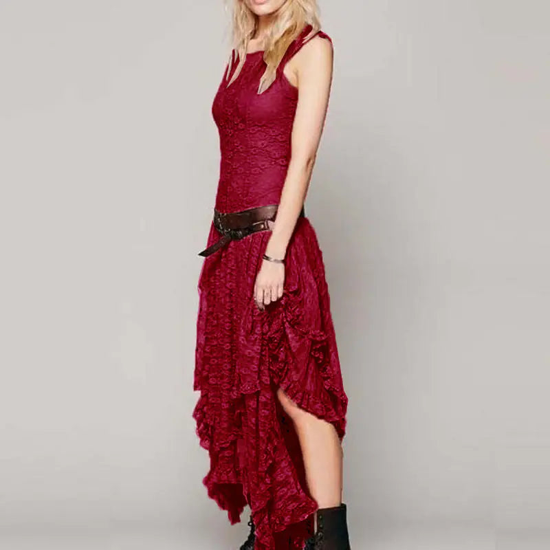 Irregular Lace Dress for Women in Fashion Style
