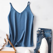 V-Neck Knit Cami Top for Women - Summer Essential