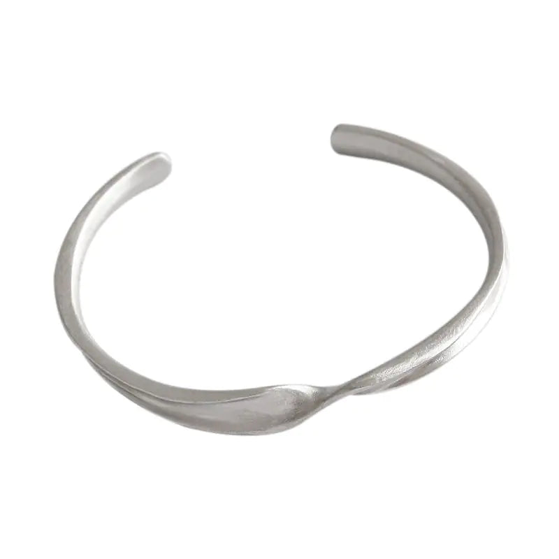 Twisted Texture Women's Silver Bracelet