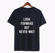 Couples T-Shirt with Letter Print Short Sleeves