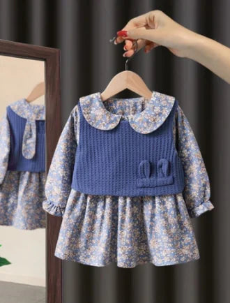 Autumn Outfit, Kids Dress, Two-Piece Set