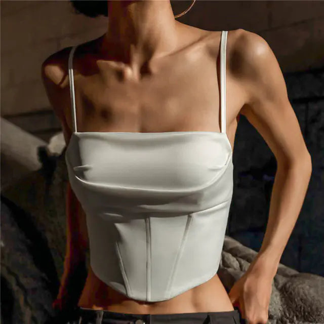 Elegant Strapless Camouflage Tank Top for Women