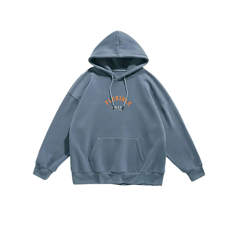 Korean Style Men's Hoodie - Loose Fleece Sweatshirt