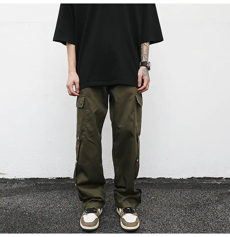 Snap Cargo Pants - Versatile Utility Fashion Wear