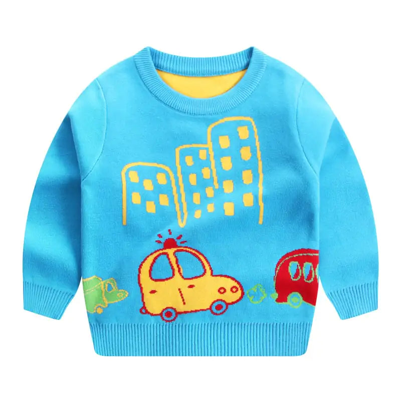 Children's Double-Layer Cotton Sweater for Fall/Winter