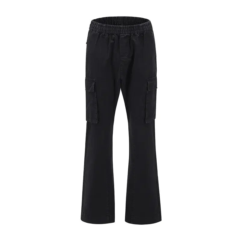 Distressed Camouflage Multi-pocket Tooling Trousers