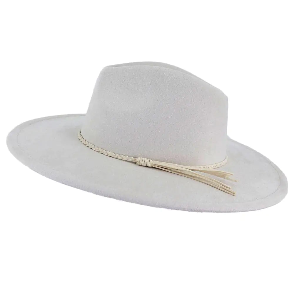 Jazz Women's Suede Peach Top Hat with 10cm Brim