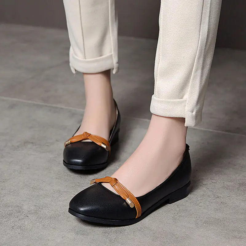 Girls' Leather High Heel Shoes - Stylish School Footwear