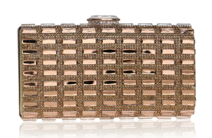 Acrylic Evening Clutch Bag with Chain Shoulder Strap