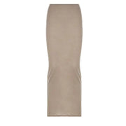 Versatile Solid Color Casual Slim Skirt