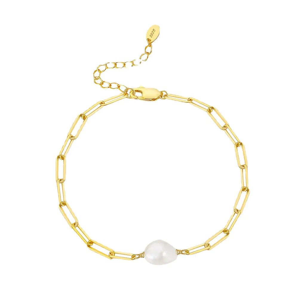S925 Sterling Silver Freshwater Pearl Bracelet