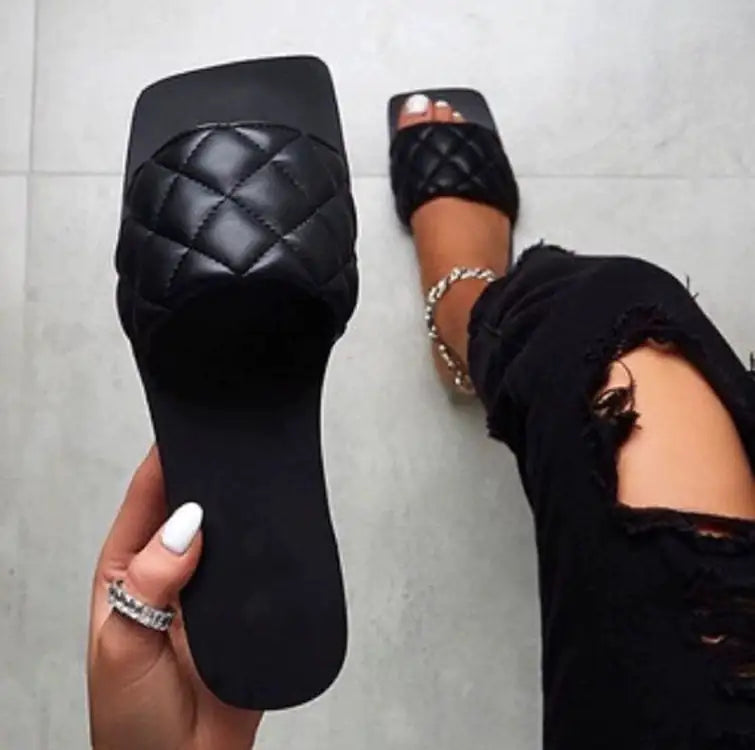 Large Women's Square Toe Fragrant Sandals